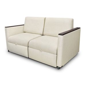Kwalu Carrara Healthcare Facility Pull-Out Sleeper Love Seat with Durable Kwalu Arm Caps and Upholstered Seat Rail