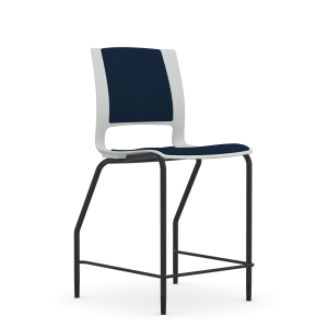 9to5 Seating Vox 300 LB Counter Height Stool, Fully Upholstered, Armless