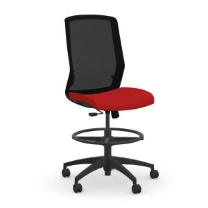 9to5 Seating Neo 300 LB Mesh Mid-Back Bar Height Office Stool with Simple Synchro-Tilt Control, Armless