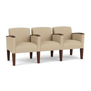 Lesro Belmont® 400 LB Upholstered Three Seater with Center Arms