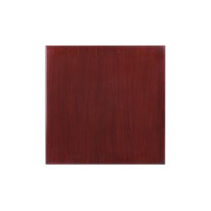 Pro-Tough Commercial Square Resin Mahogany Table Top-24" W x 24" L