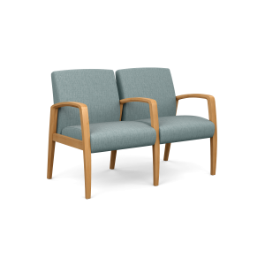 SitOnIt Aviera Wood Reception Seating, Tandem