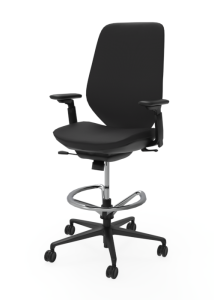 9to5 Seating Tori Fully Upholstered Mid-Back 300 LB Drafting Stool