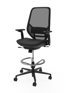 9to5 Seating Tori Mid-Back Mesh 300 LB Drafting Stool