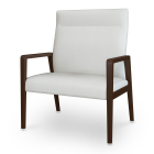 Kwalu Valdina Wallsaver 34” Extra Wide 500 LB Big and Tall Guest Chair with Fixed Tall Back