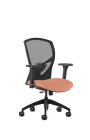 9to5 Seating Theory Mid-Back 300 LB Office Chair, Mesh Back, Upholstered Seat, Simple Synchro Control, Height & Width Adjustable and Pivot Arms