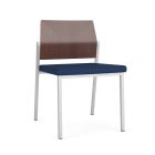 Lesro Avon 300 LB Heavy Duty Armless Guest Chair with Upholstered Seat and Laminate Back