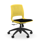 9to5 Seating Dash 300 LB Swivel Tilt Task Chair with Upholstered Seat, Armless
