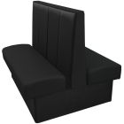 Waldorf Restaurant Booth with Vertical Channel Back - Double - 24" W