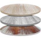 Whitewash Wood Veneer Table Top - 2" thick - 24" Round