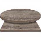 Urban Table Top with Weathered Barnwood Laminate - 36" Round