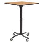 FLEX Commercial Flip-Top Adjustable Height Table with Wheels - 36" Square