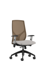 9to5 Seating Vault Mesh Mid-Back 300 LB Office Chair, Adjustable Back, Seat Slider, Simple Synchro-Tilt Control, 2-Way Adjustable Silver Arms