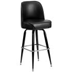 HUSKY Seating Heavy Duty 500 LB Bucket Seat Bar Stool with Steel Frame -  Black