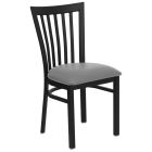 HUSKY Seating Heavy Duty 500 LB School House Back Metal Restaurant Chair with Vinyl Seat- Custom Vinyl