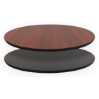 Two-Sided Table Top, Mahogany or Black, 24" Round