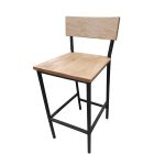 Timber Series 500 LB Restaurant Bar Stool, Natural Stain