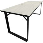 Jubilee Outdoor Picnic Style Restaurant Table with COMPCOR Top - 30" W x 72" L - Modern Marble