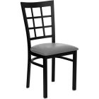 HUSKY Seating Durable 500 LB Metal Restaurant Chair with Window Back -Custom Vinyl
