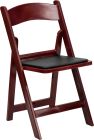 2 PACK HUSKY Seating® 800 lb. Commercial Mahogany Resin Folding Event Chair with Padded Seat