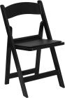 2 PACK HUSKY Seating® 800 lb. Commercial Resin Folding Event Chair with Padded Seat-Black