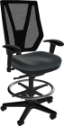 Sitmatic GoodFit® 450 LB 24/7 Mesh Back Drafting Stool with Adjustable Armrests