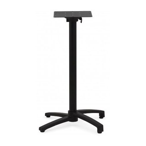 Black Aluminum Folding Restaurant Table Base, 26” x 26”, Bar Height