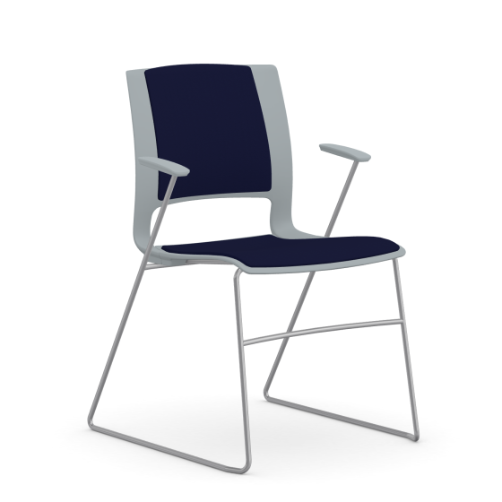 9to5 Seating Vox 300 LB Sled Base Stacking Guest Chair, Fully ...