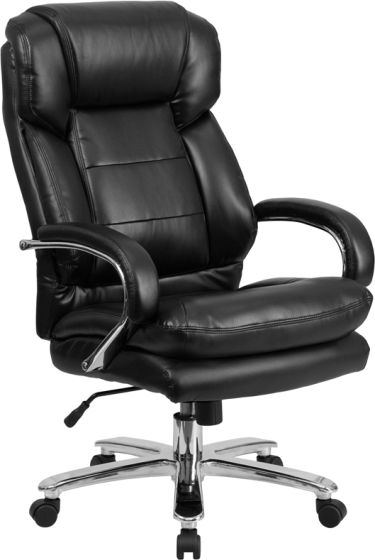 Samson Series Big & Tall 500 lb Black Leather Executive Office Chair